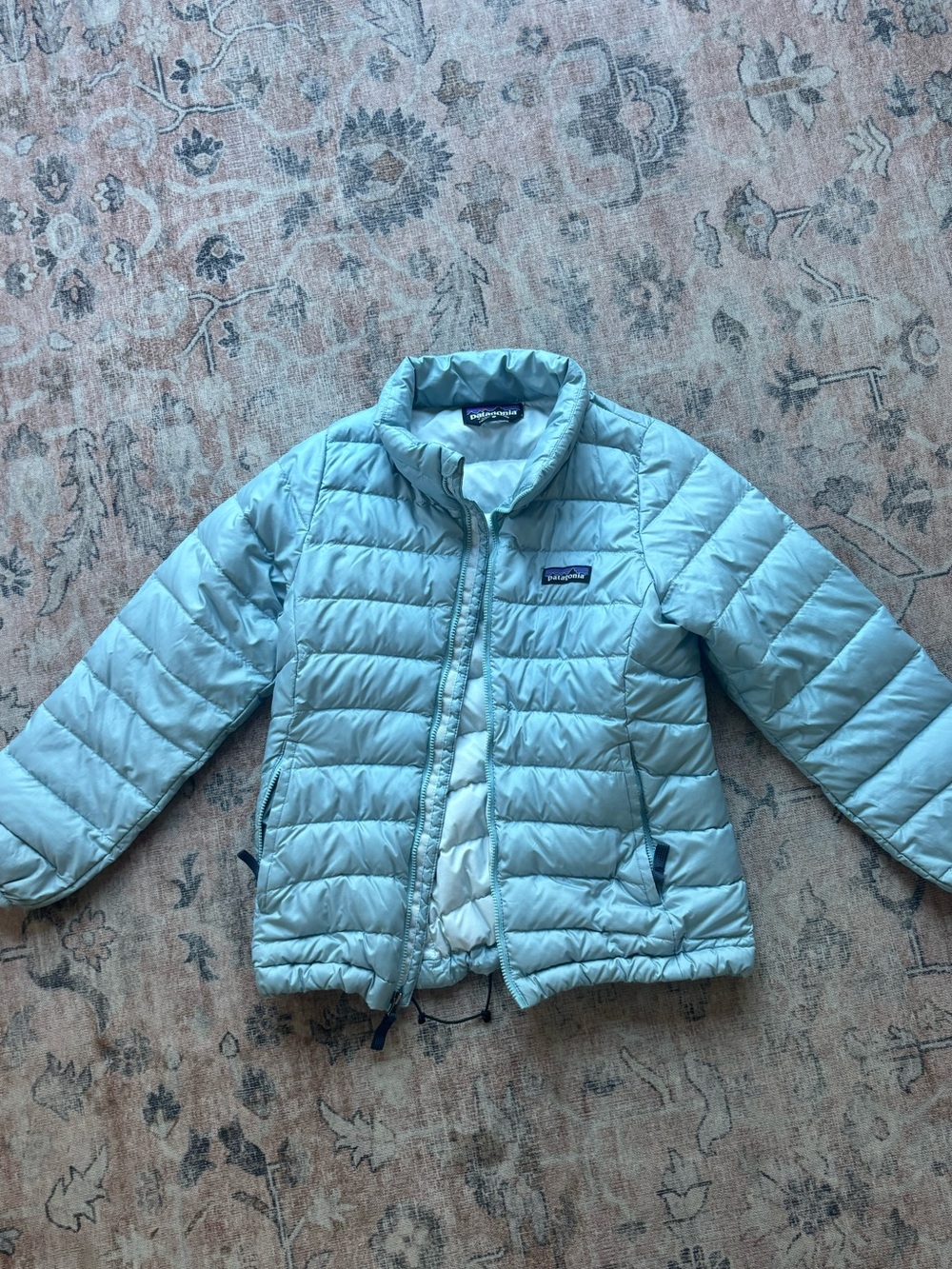 Patagonia Kids Light Blue Down Jacket - Puffy Warm Coat